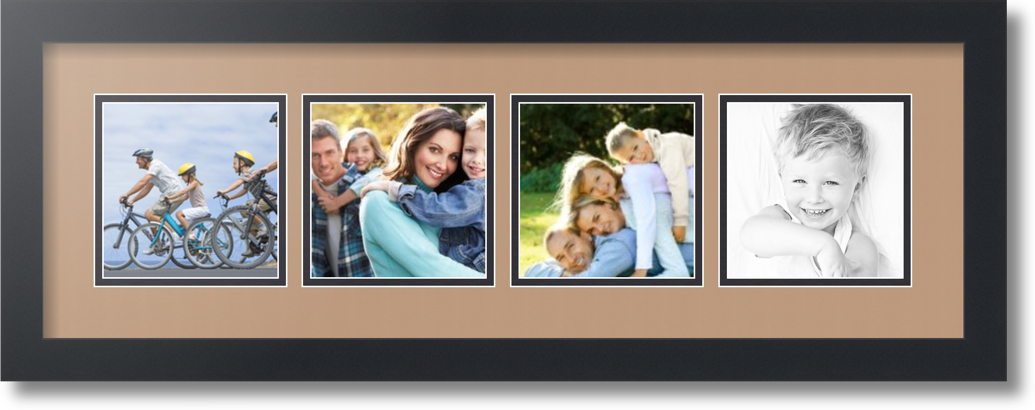 ArtToFrames Collage Mat Picture Photo Frame 4 5x5" Openings in Satin