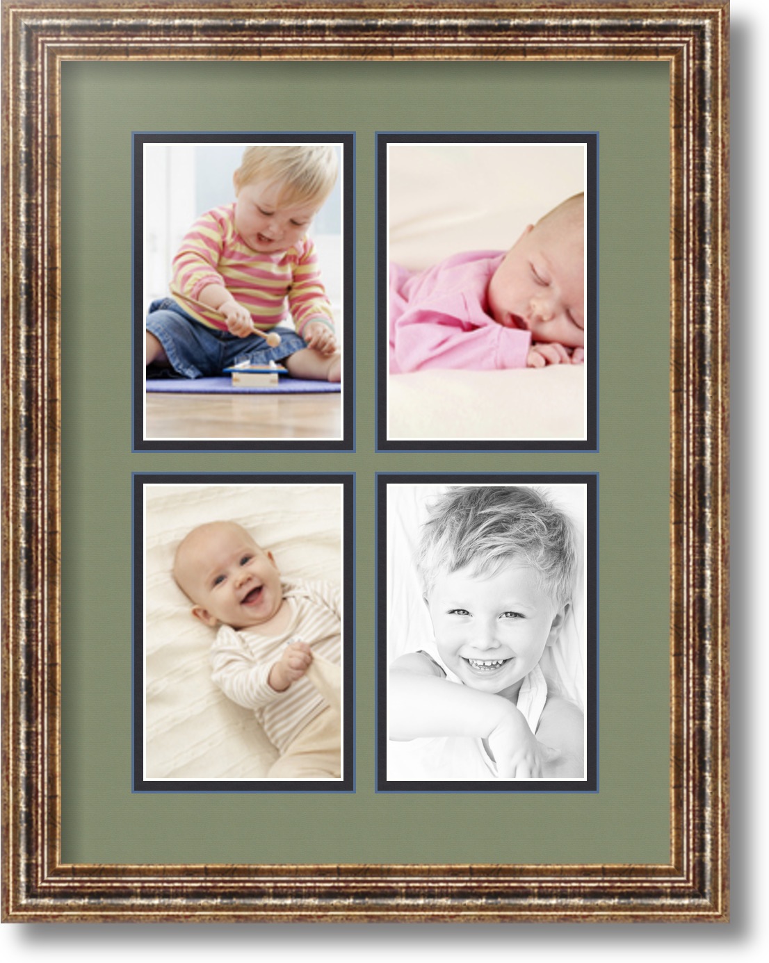 ArtToFrames Collage Double Mat with 4 4x6 Openings Frame in 2 eBay