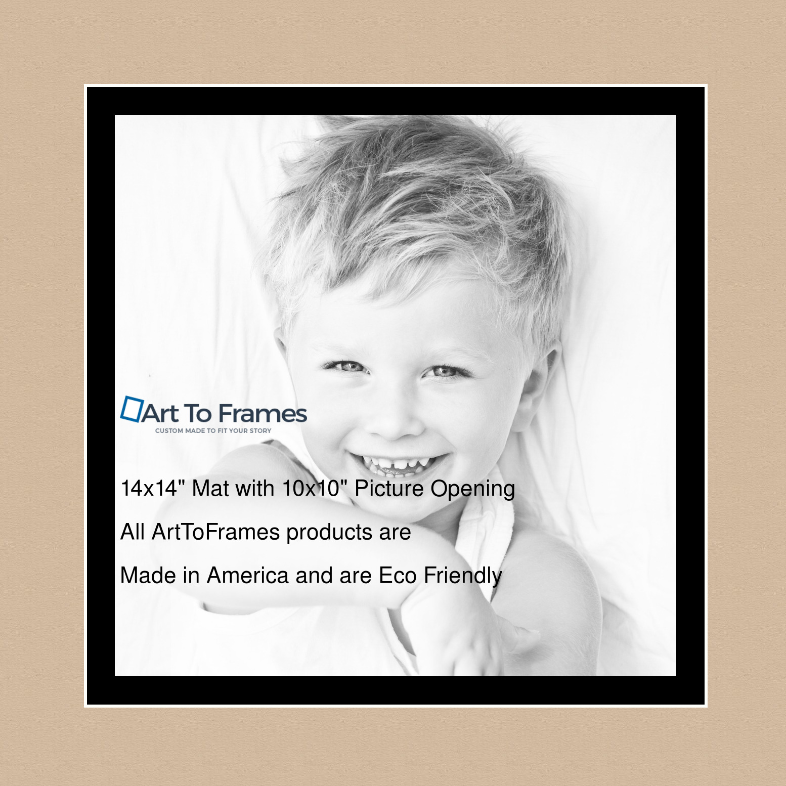 ArtToFrames Custom Brown Scotch Mist Picture Photo Frame Mat Matting Board - Picture 23 of 41