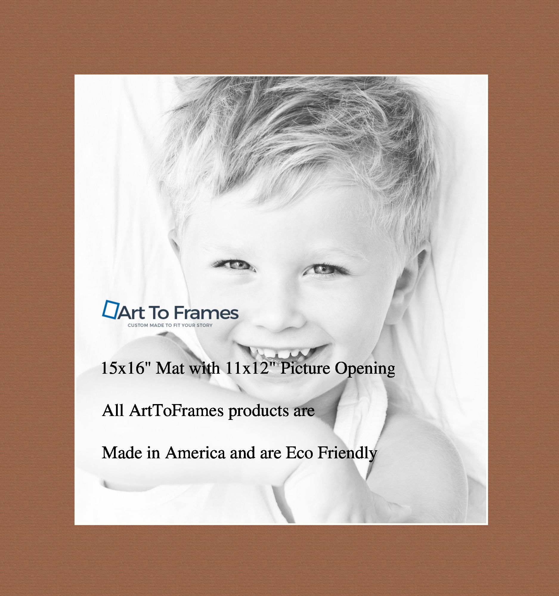 ArtToFrames Custom Brown Paloma Picture Photo Frame Mat Matting Board SM