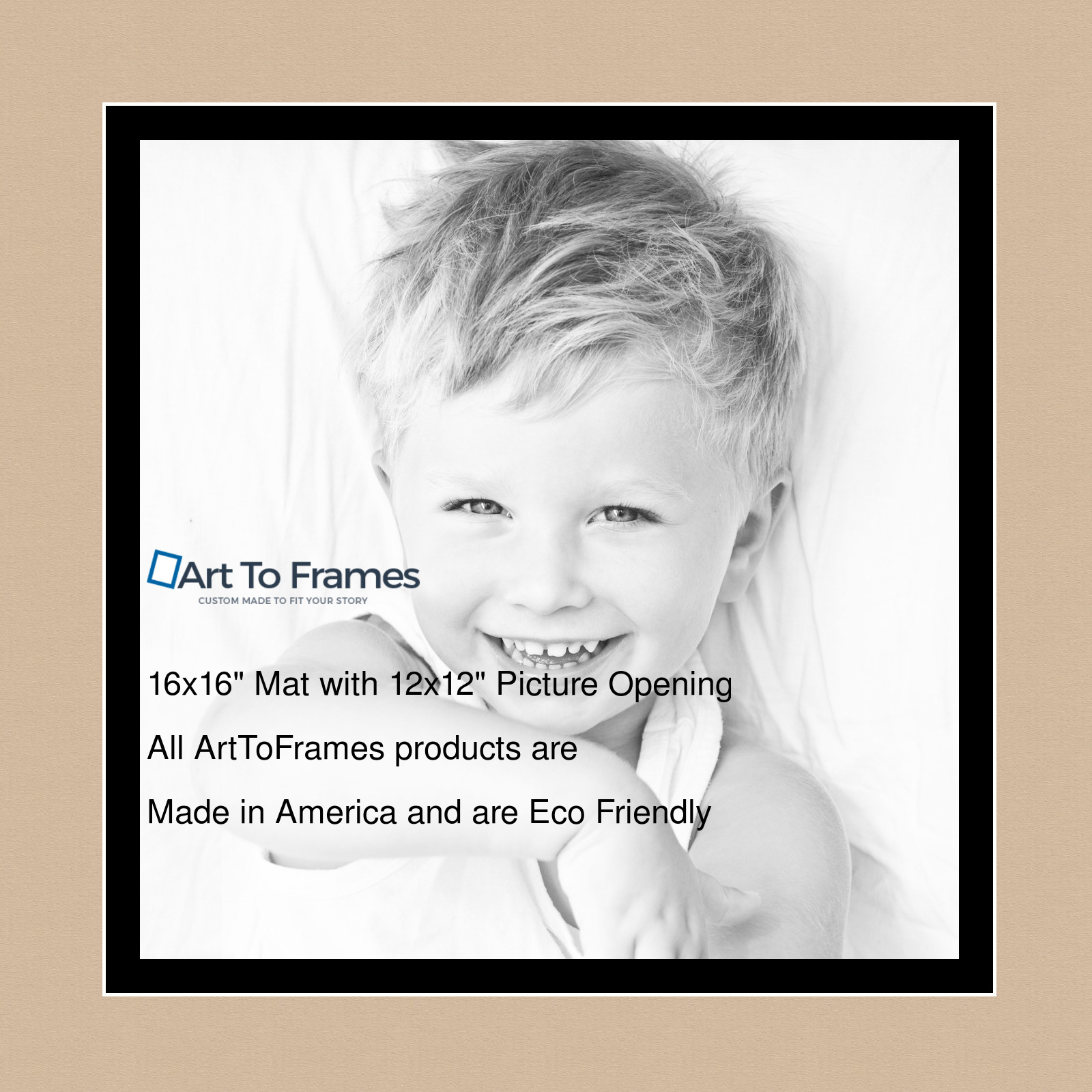 ArtToFrames Custom Brown Scotch Mist Picture Photo Frame Mat Matting Board - Picture 26 of 41