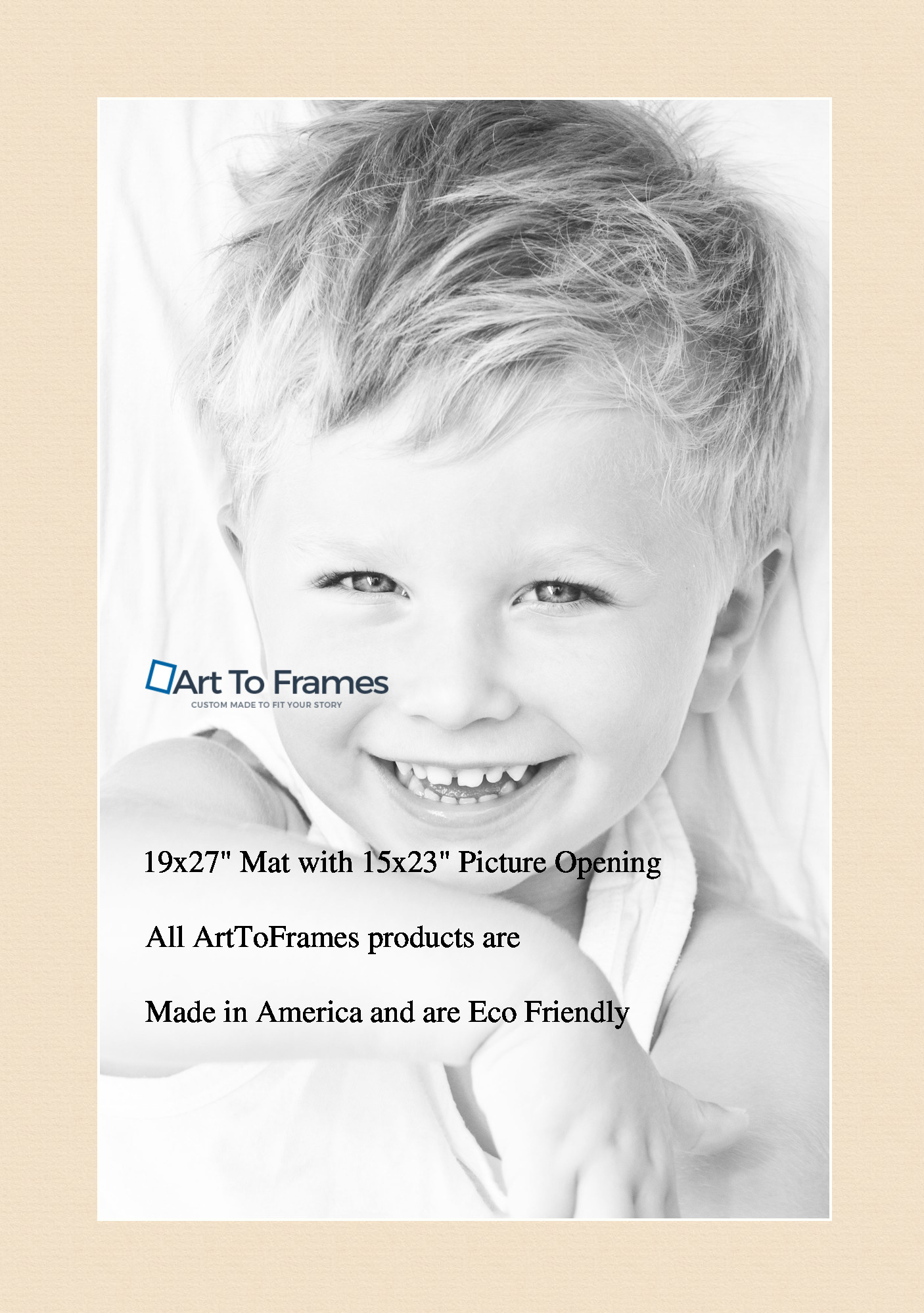 ArtToFrames Custom Ivory French Creme Picture Photo Frame Mat Matting Board LG