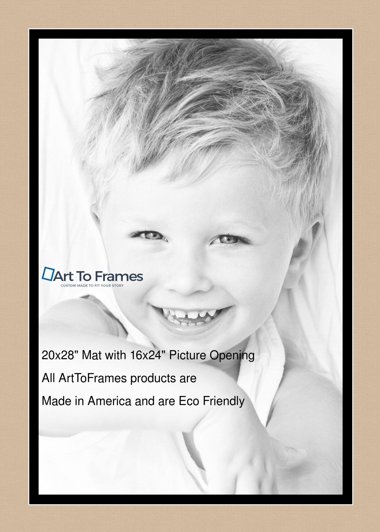 ArtToFrames Custom Brown Scotch Mist Picture Photo Frame Mat Matting Board - Picture 34 of 41