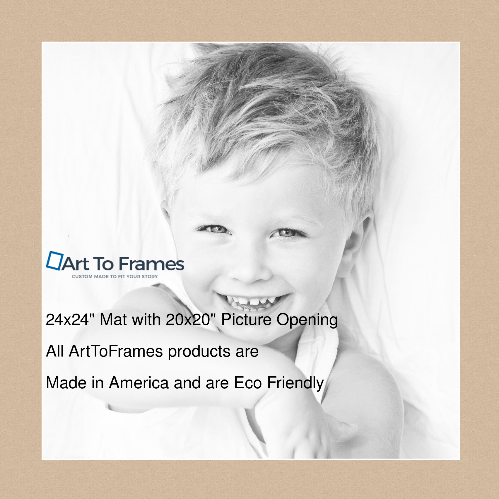 ArtToFrames Custom Brown Scotch Mist Picture Photo Frame Mat Matting Board - Picture 37 of 41