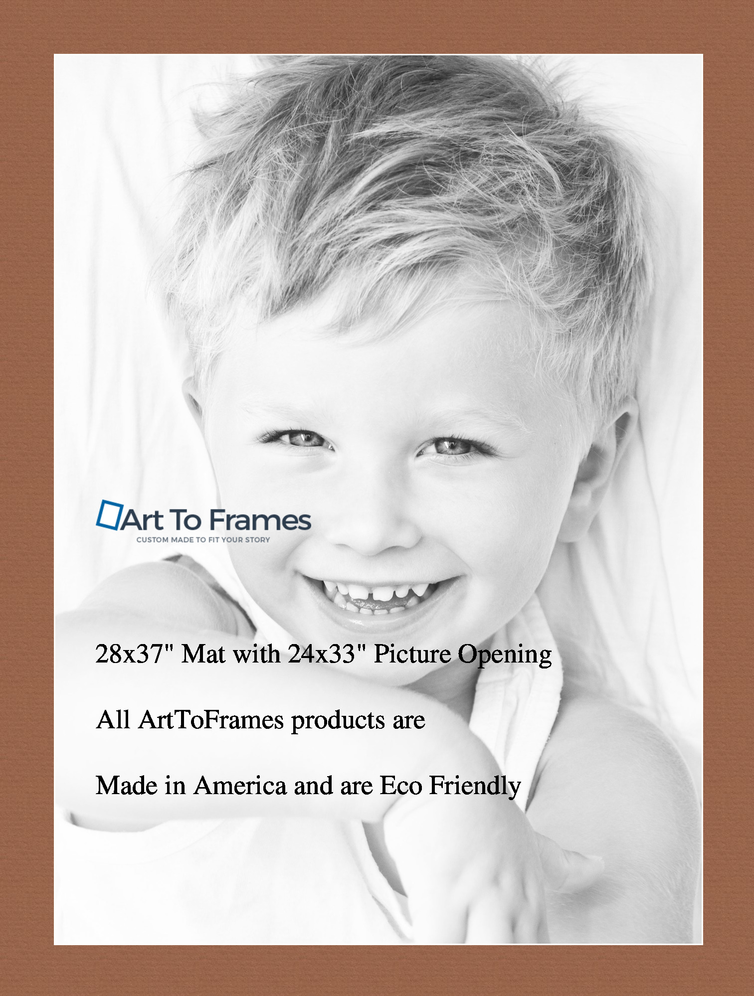 ArtToFrames Custom Brown Paloma Picture Photo Frame Mat Matting Board LG