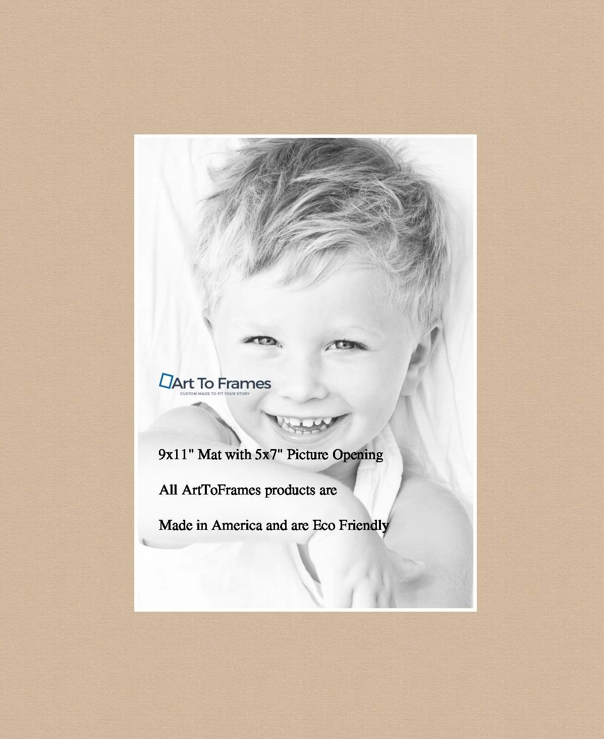 ArtToFrames Custom Brown Scotch Mist Picture Photo Frame Mat Matting Board - Picture 40 of 41