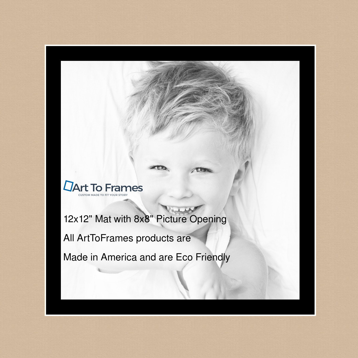 ArtToFrames Custom Brown Scotch Mist Picture Photo Frame Mat Matting Board - Picture 17 of 41