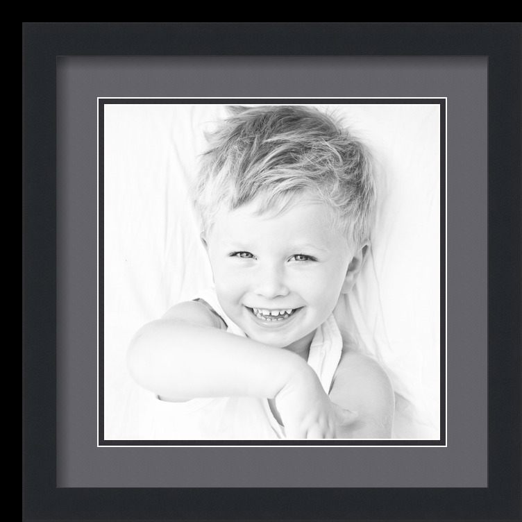 ArtToFrames Matted 16x16 Black Picture Frame with 2" Double Mat, 12x12 Opening - Picture 202 of 497