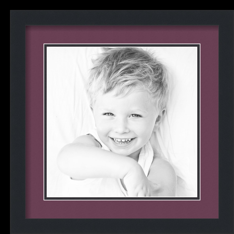 ArtToFrames Matted 16x16 Black Picture Frame with 2" Double Mat, 12x12 Opening - Picture 410 of 497