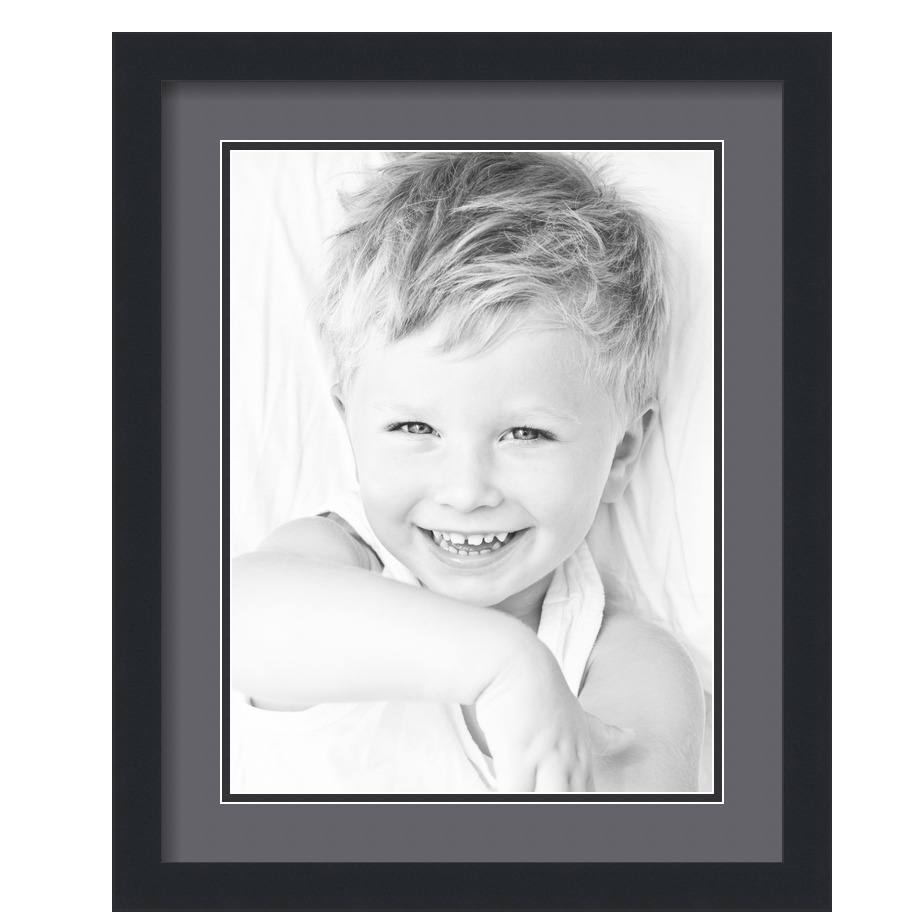 ArtToFrames Cornice portafoto nera opaca 16x20 con doppio tappetino 2", apertura 12x16 - Foto 202 di 497