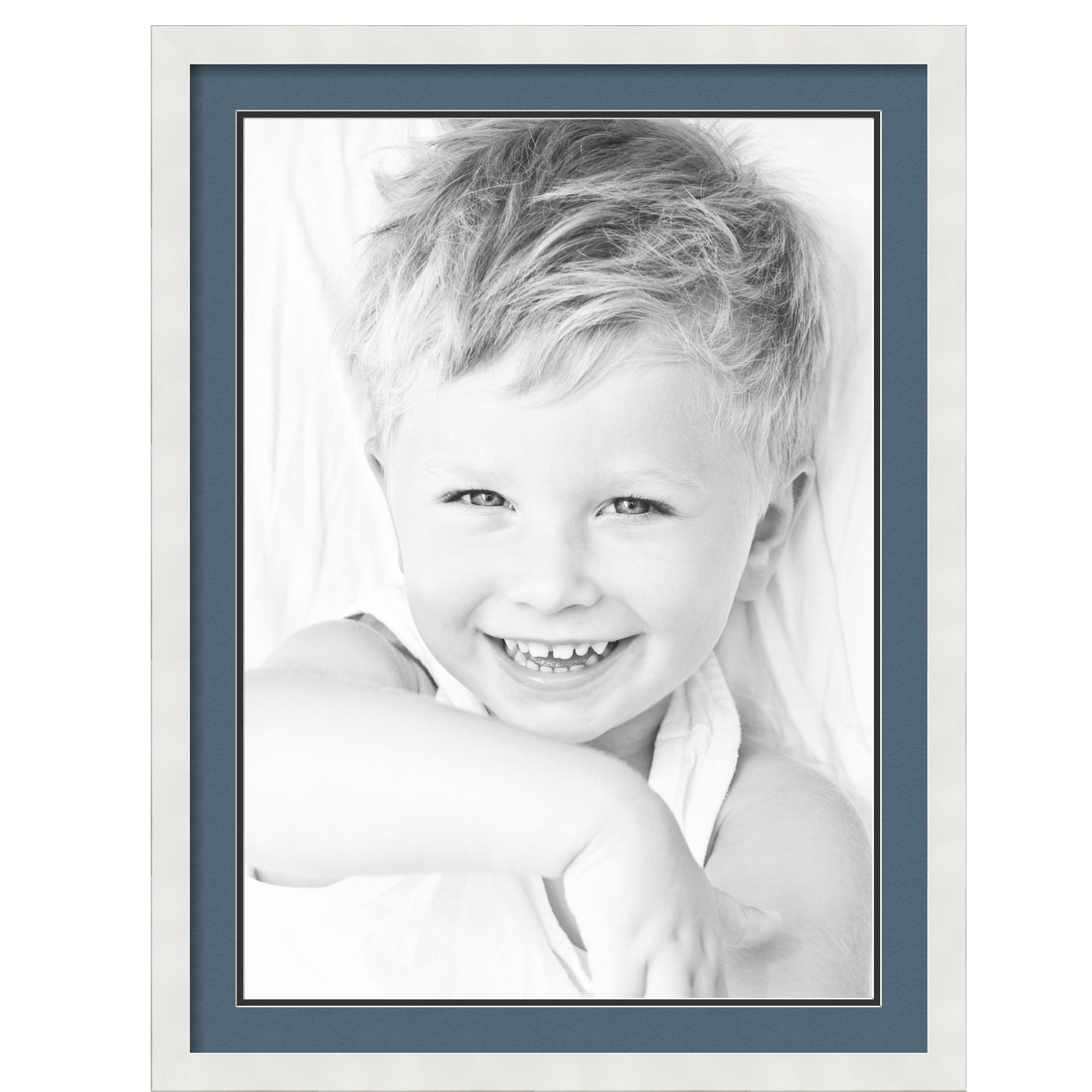ArtToFrames 28x40 Black Picture Frame With Double Mat - 24x36 Photo Opening