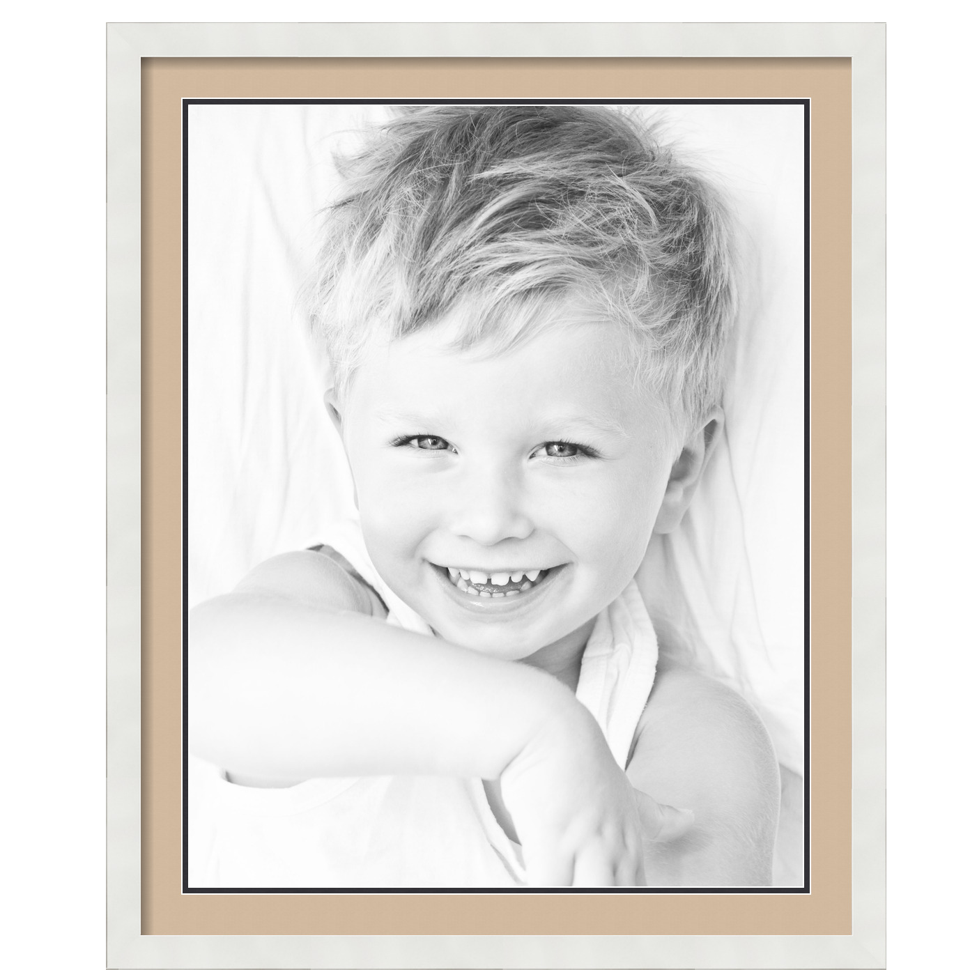 ArtToFrames Matted 26x32 White Picture Frame with 2" Double Mat, 22x28 Opening