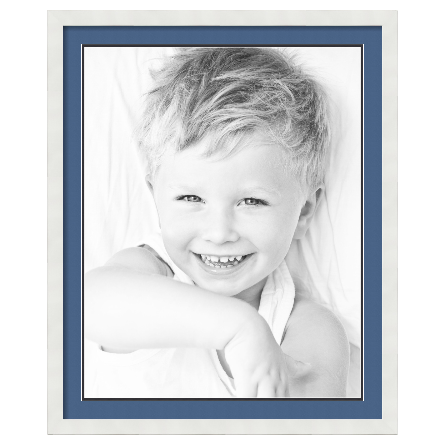 ArtToFrames Matted 26x32 White Picture Frame with 2" Double Mat, 22x28 Opening