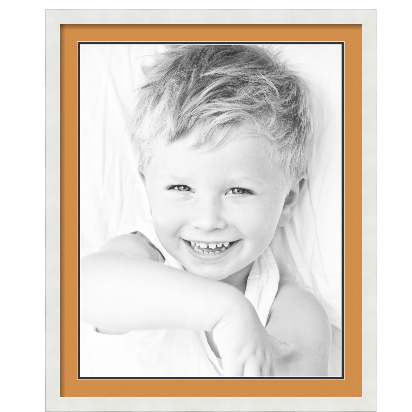 ArtToFrames Matted 26x32 White Picture Frame with 2" Double Mat, 22x28 Opening