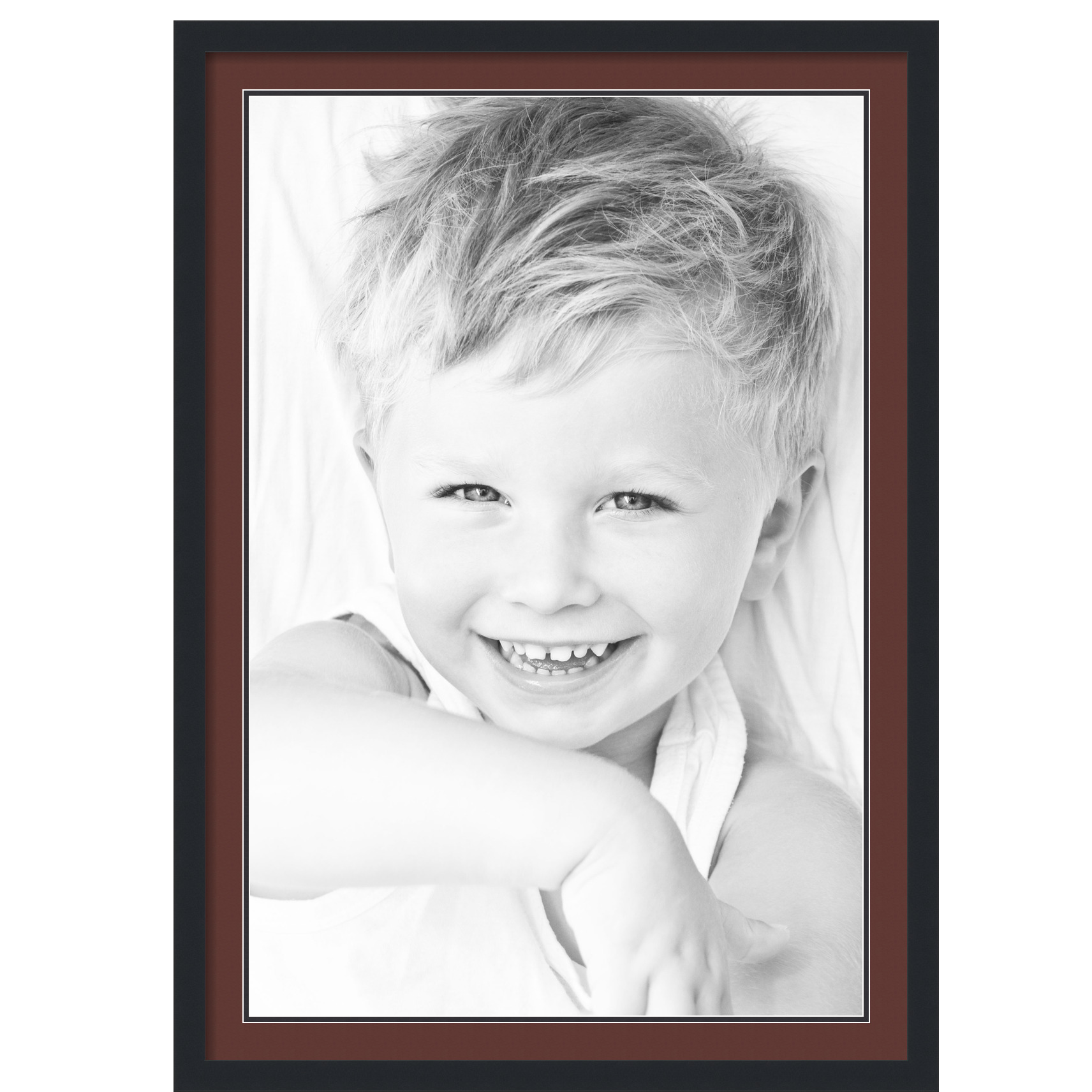 ArtToFrames Matted 28x40 Black Picture Frame with 2" Double Mat, 24x36 Opening - Picture 394 of 497