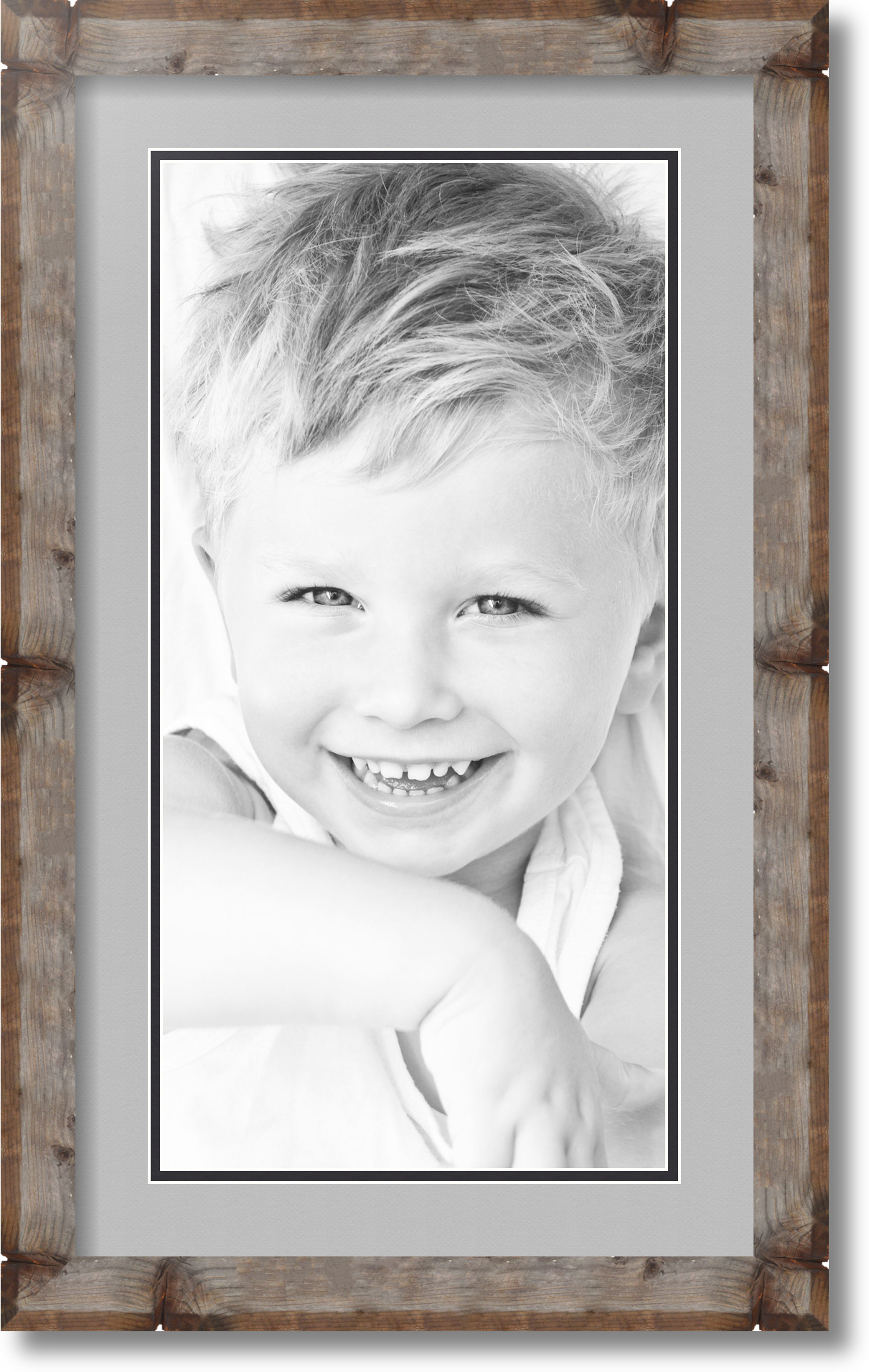 ArtToFrames Matted 14x24 Natural Picture Frame with 2