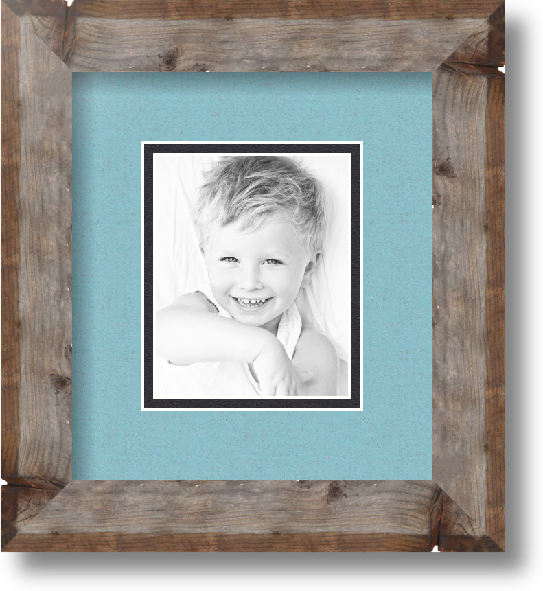 ArtToFrames Matted 7.5x9 Natural Picture Frame with 2" Double Mat, 3.5x5 Opening