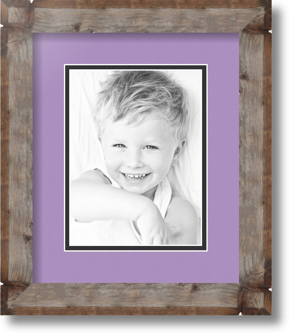 ArtToFrames Matted 10x12 Natural Picture Frame with 2" Double Mat, 6x8 Opening