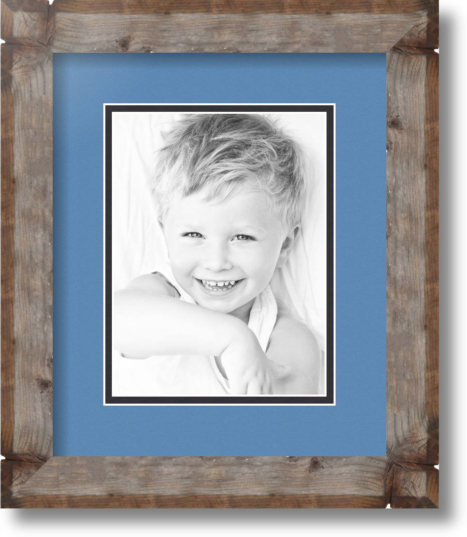 ArtToFrames Matted 10x12 Natural Picture Frame with 2" Double Mat, 6x8 Opening