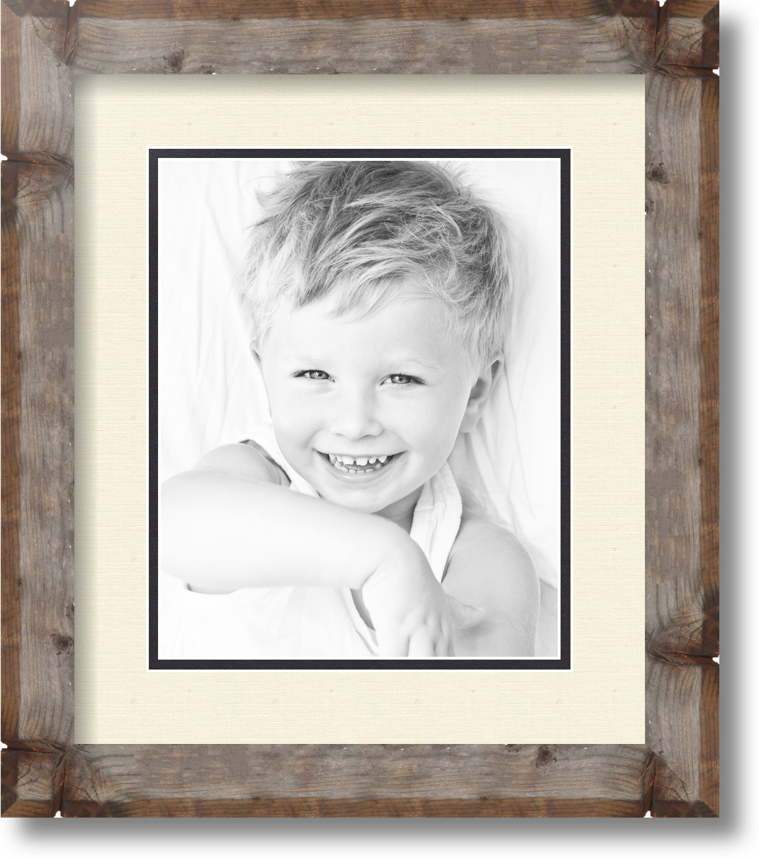 ArtToFrames Matted 12x14 Natural Picture Frame with 2