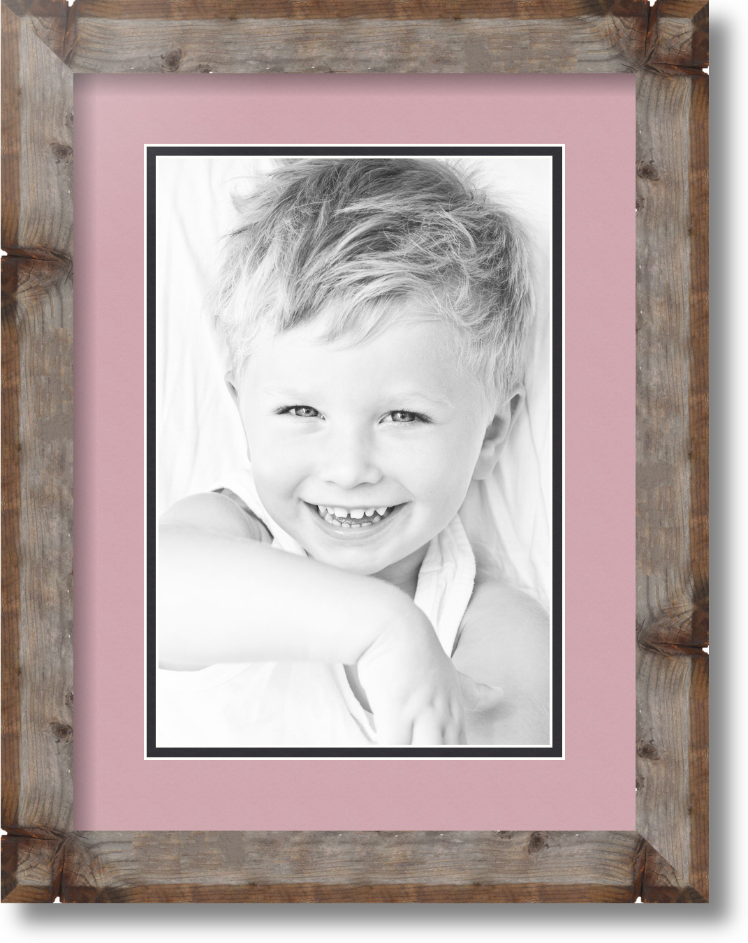 ArtToFrames Matted 12x16 Natural Picture Frame with 2" Double Mat, 8x12 Opening