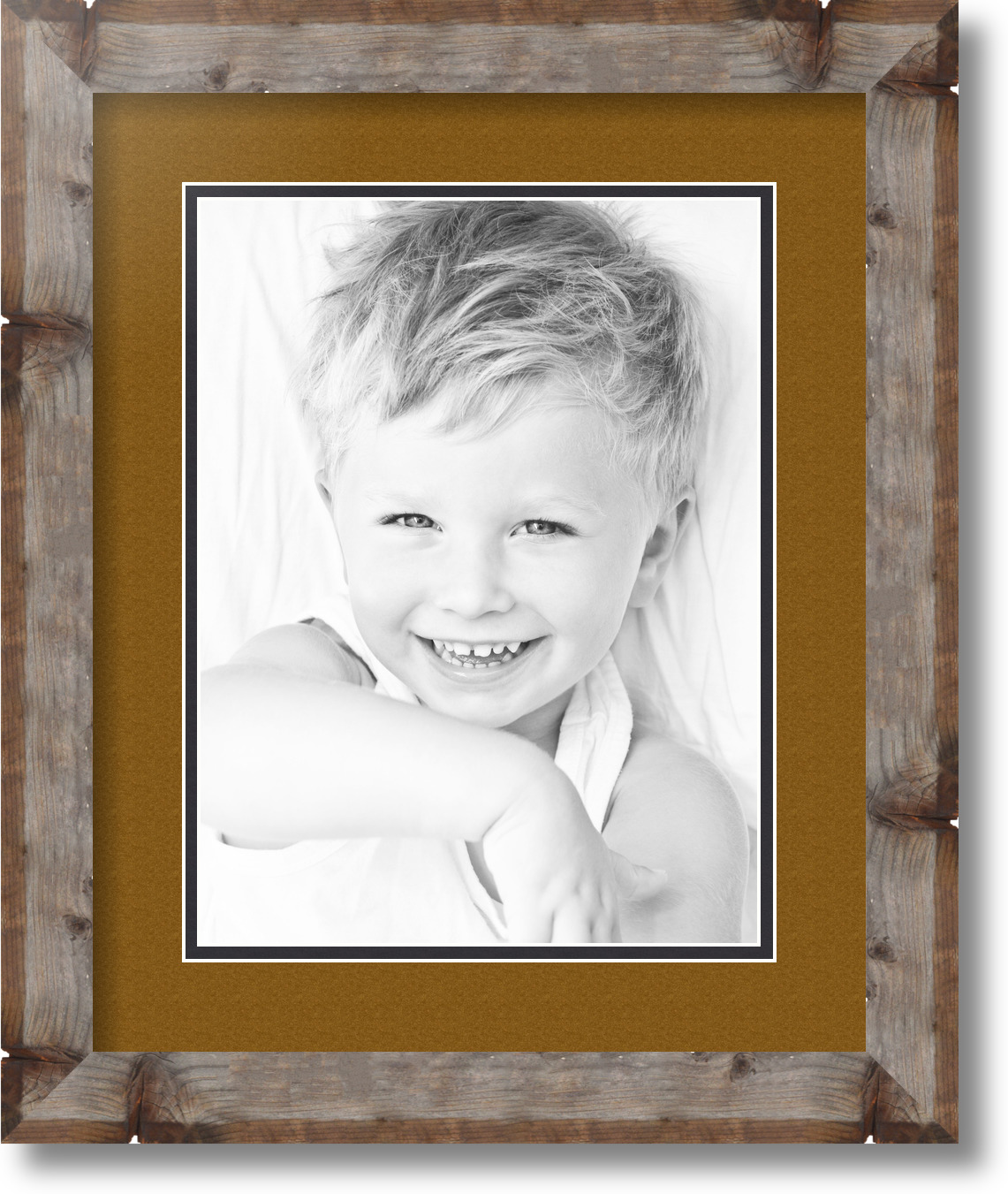 ArtToFrames Matted 13x16 Natural Picture Frame with 2" Double Mat, 9x12 Opening