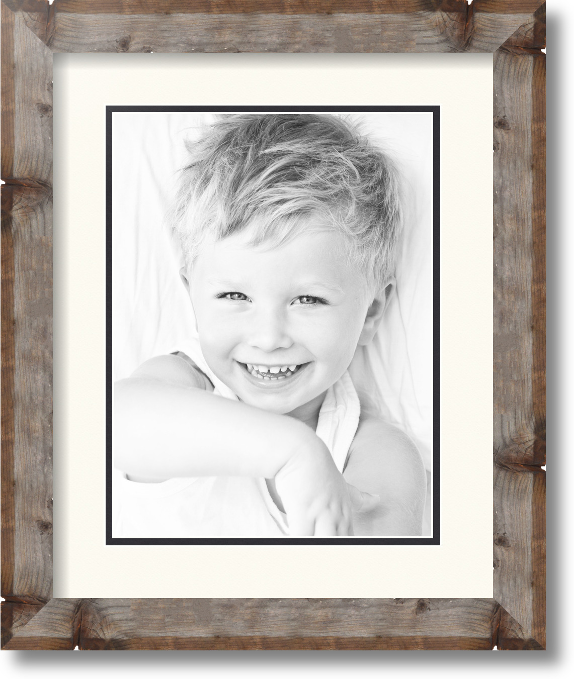 ArtToFrames Matted 13x16 Natural Picture Frame with 2" Double Mat, 9x12 Opening