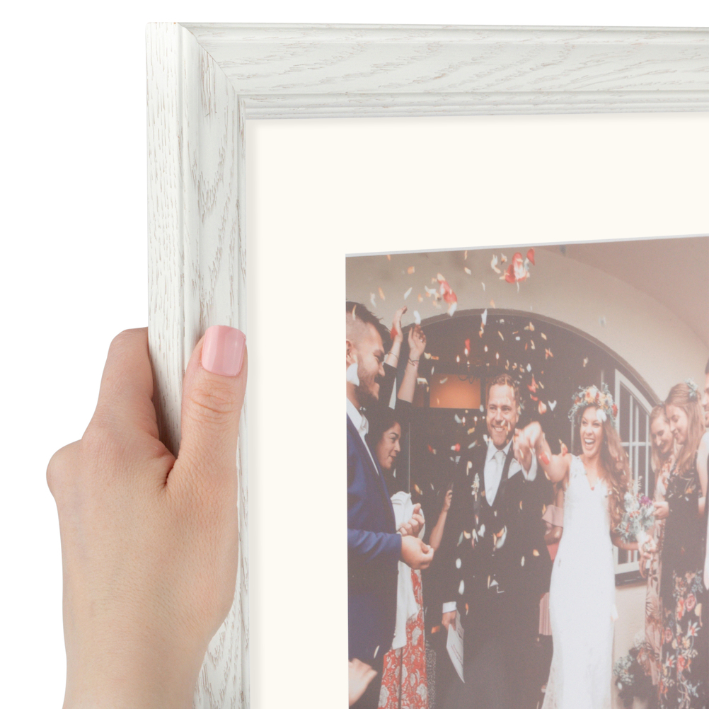 ArtToFrames Matted 9x11 White Picture Frame with 2" Mat, 5x7 Opening 4098