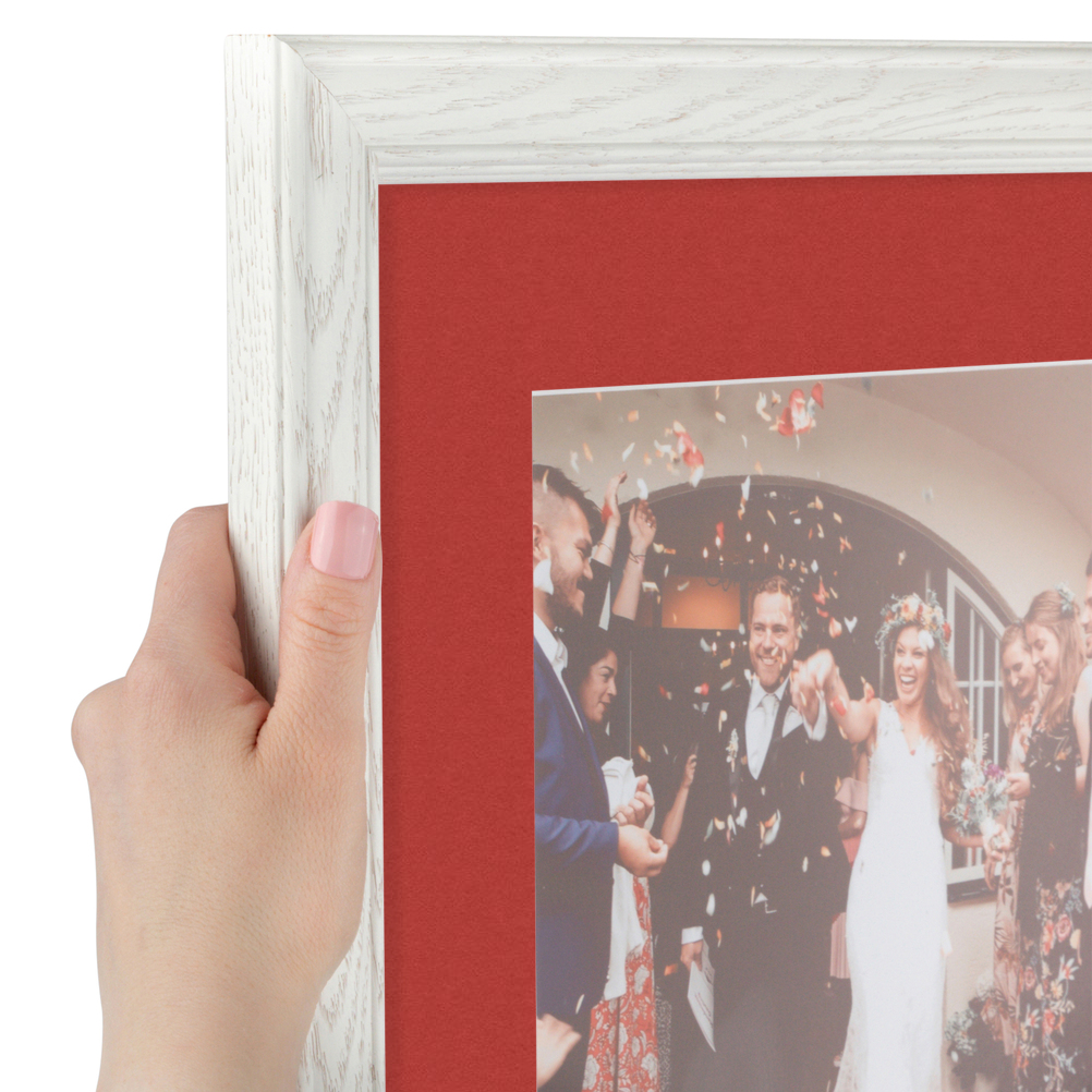 ArtToFrames Matted 24x24 White Picture Frame with 2" Mat, 20x20 Opening 4098