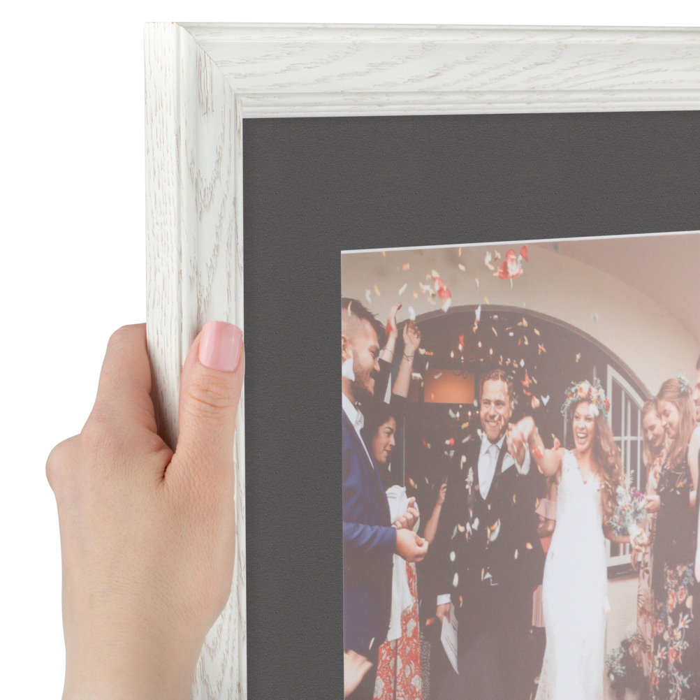 ArtToFrames Matted 14x24 White Picture Frame with 2" Mat, 10x20 Opening 4098