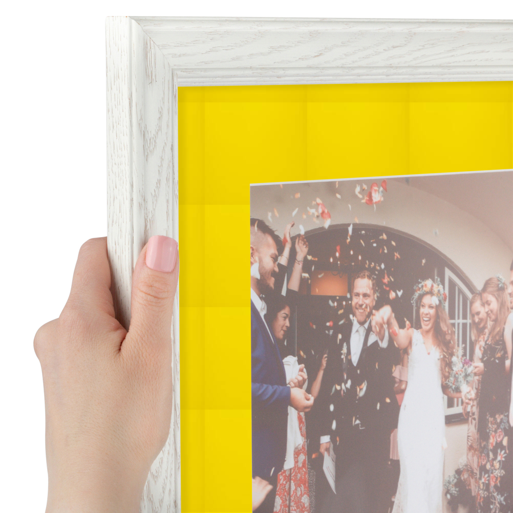 ArtToFrames Matted 14x24 White Picture Frame with 2" Mat, 10x20 Opening 4098