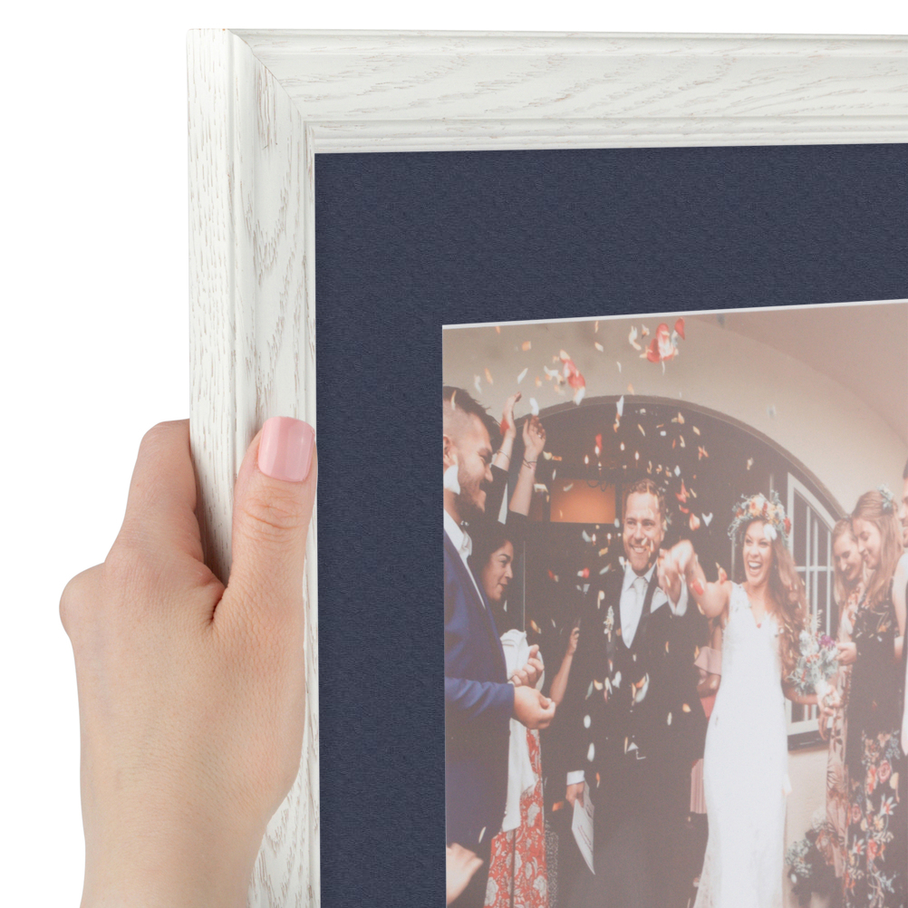 ArtToFrames Matted 9x9 White Picture Frame with 2" Mat, 5x5 Opening 4098