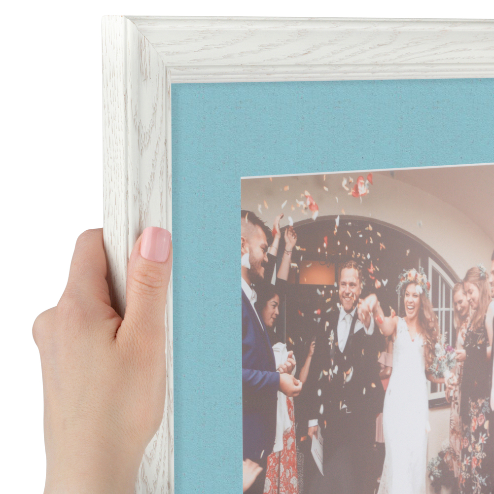 ArtToFrames Matted 14x17 White Picture Frame with 2" Mat, 10x13 Opening 4098