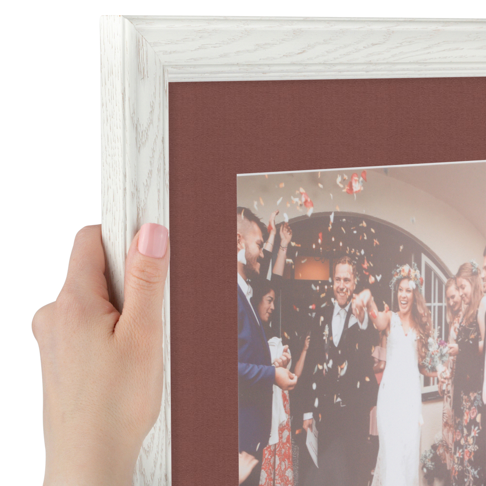 ArtToFrames Matted 28x40 White Picture Frame with 2" Mat, 24x36 Opening 4098