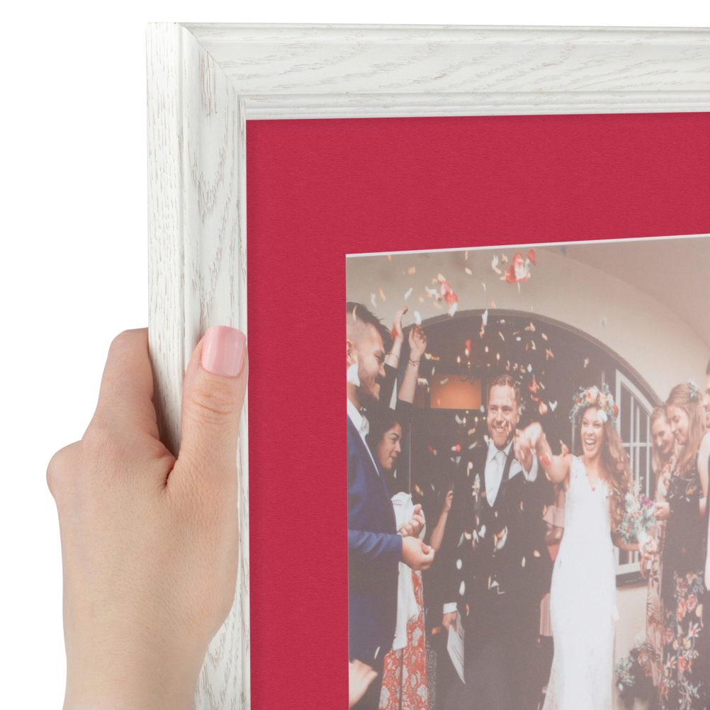 ArtToFrames Matted 20x28 White Picture Frame with 2" Mat, 16x24 Opening 4098