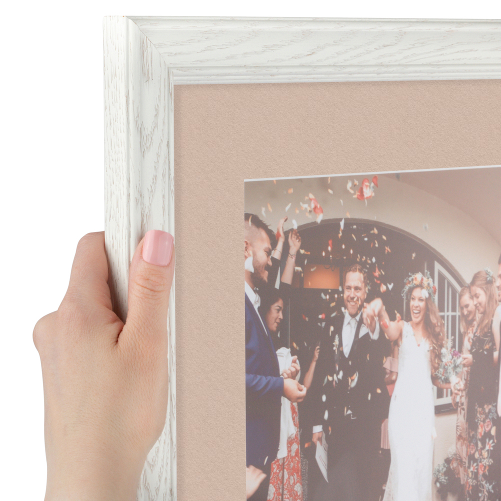 ArtToFrames Matted 14x14 White Picture Frame with 2" Mat, 10x10 Opening 4098