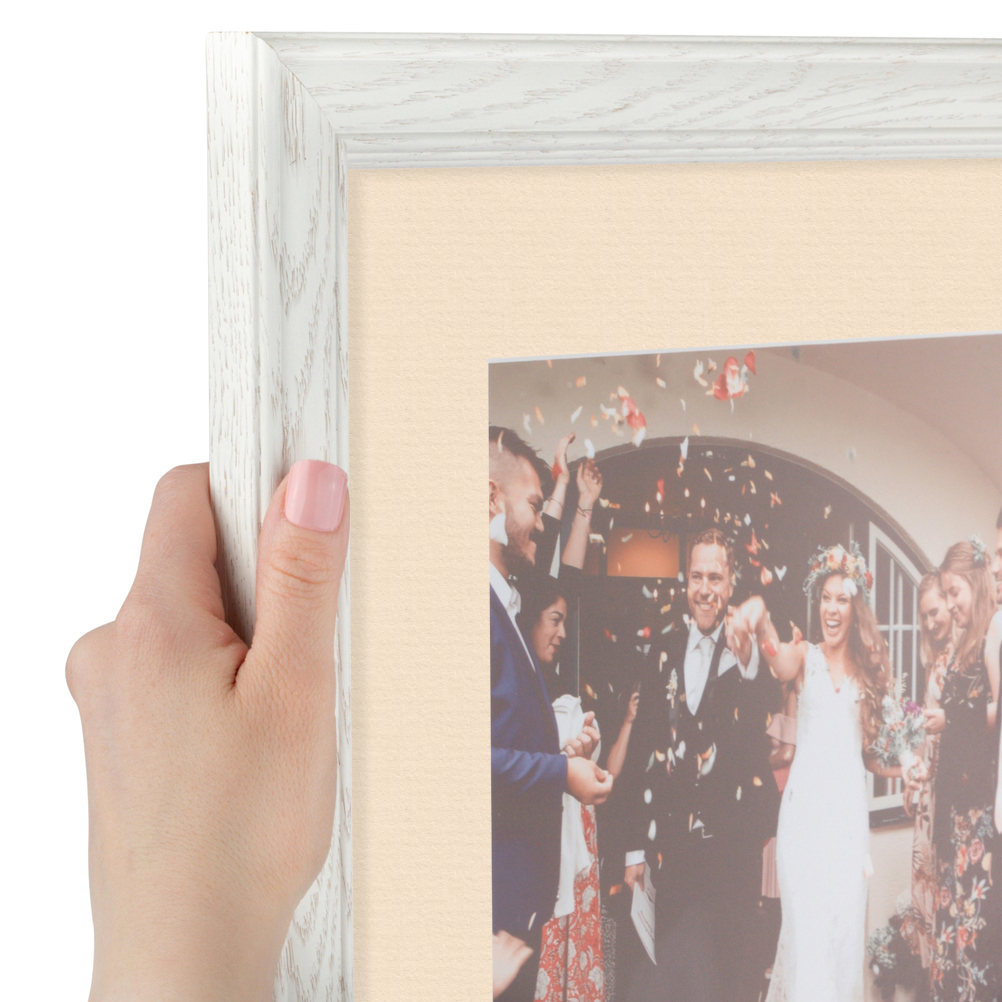 ArtToFrames Matted 20x24 White Picture Frame with 2" Mat, 16x20 Opening 4098