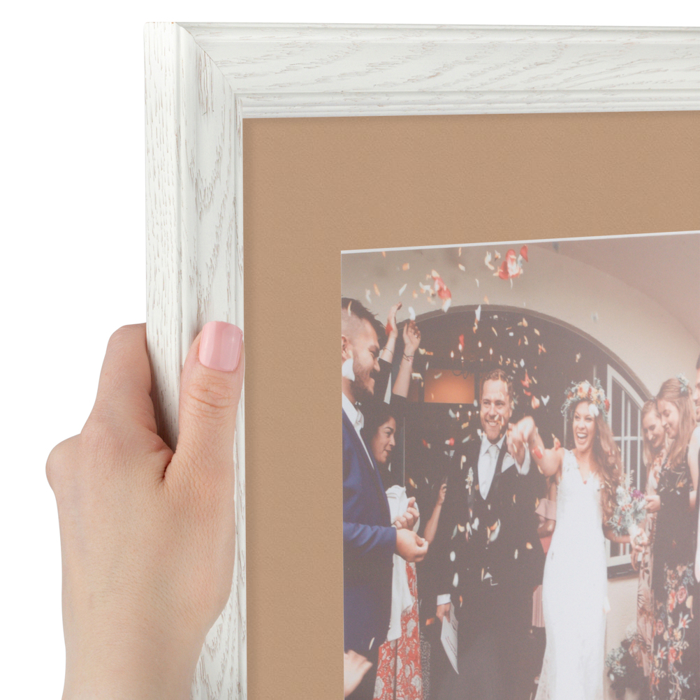 ArtToFrames Matted 16x20 White Picture Frame with 2" Mat, 12x16 Opening 4098