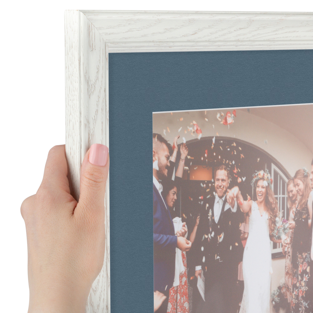 ArtToFrames Matted 17x23 White Picture Frame with 2" Mat, 13x19 Opening 4098