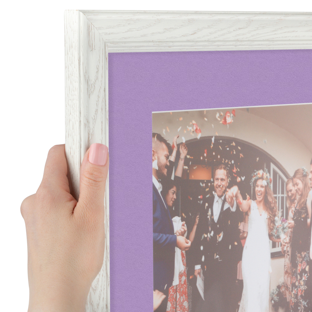 ArtToFrames Matted 12x12 White Picture Frame with 2" Mat, 8x8 Opening 4098