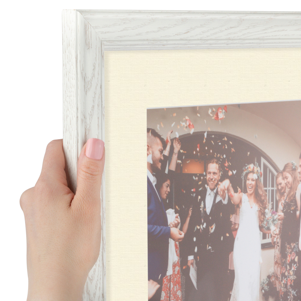 ArtToFrames Matted 15x21 White Picture Frame with 2" Mat, 11x17 Opening 4098