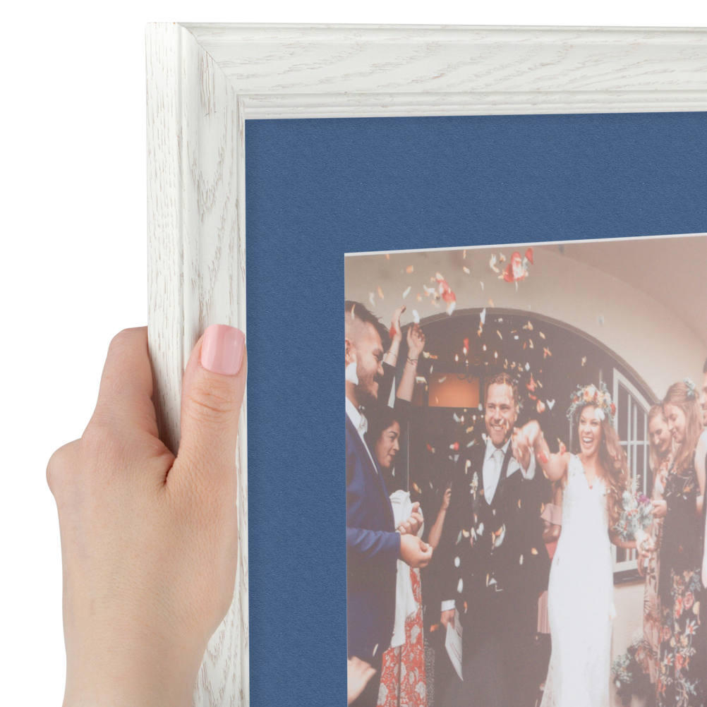 ArtToFrames Matted 16x20 White Picture Frame with 2" Mat, 12x16 Opening 4098