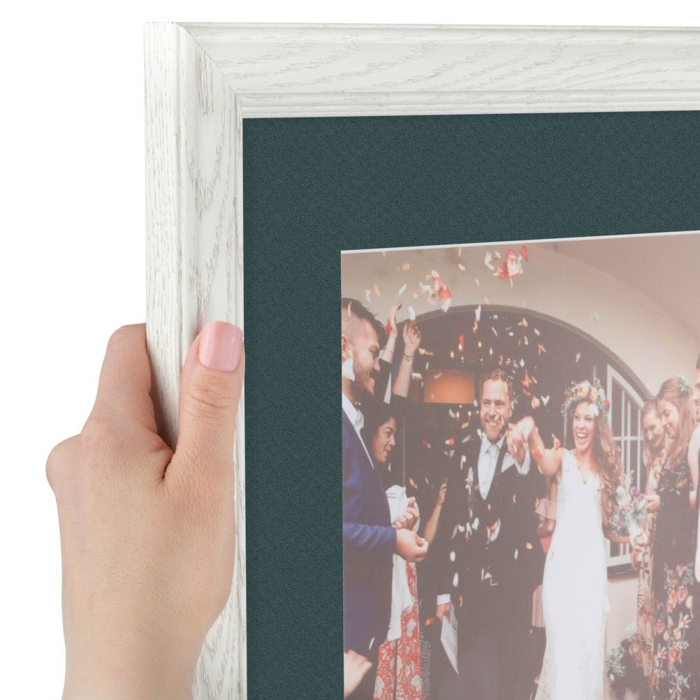 ArtToFrames Matted 15x18 White Picture Frame with 2" Mat, 11x14 Opening 4098