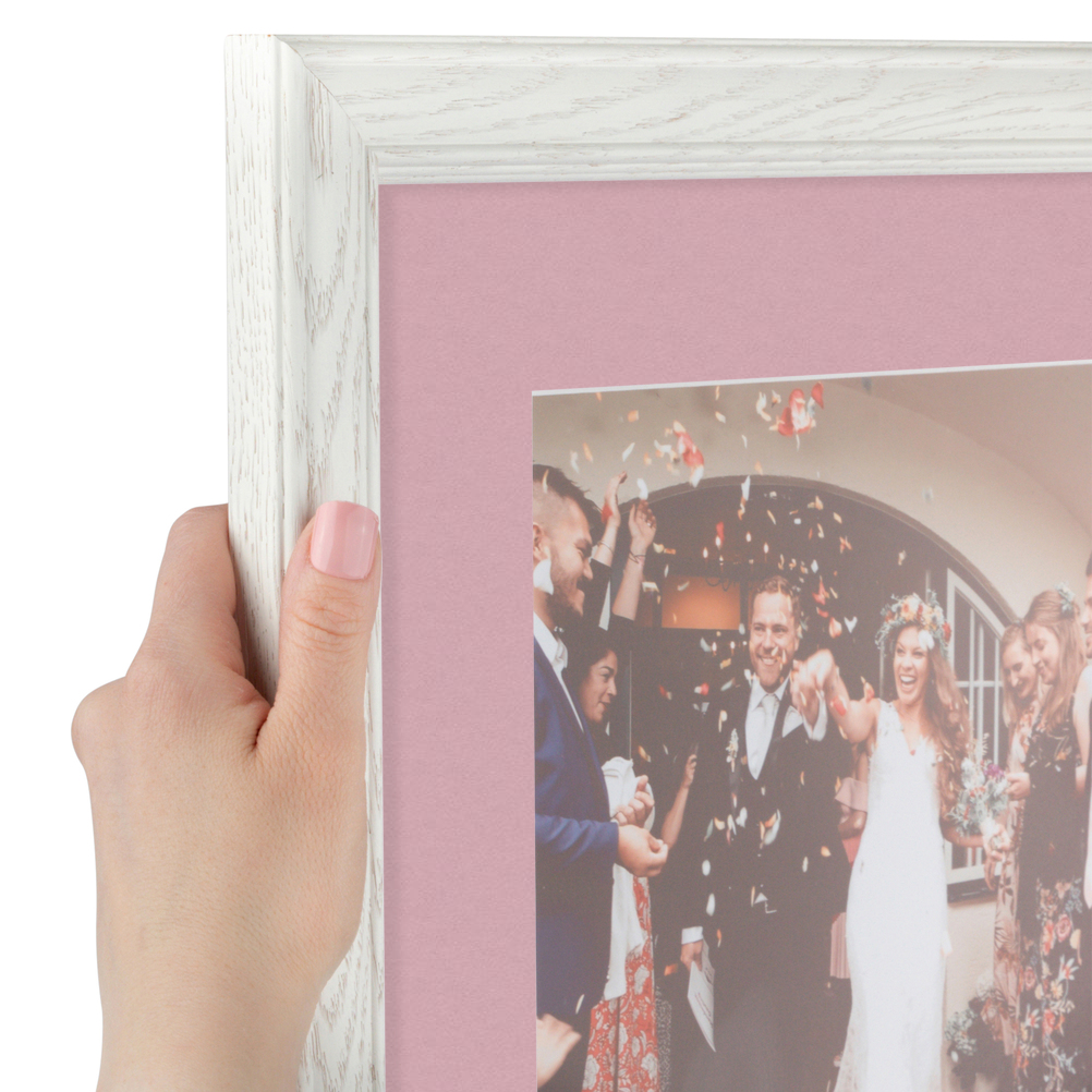 ArtToFrames Matted 14x17 White Picture Frame with 2" Mat, 10x13 Opening 4098