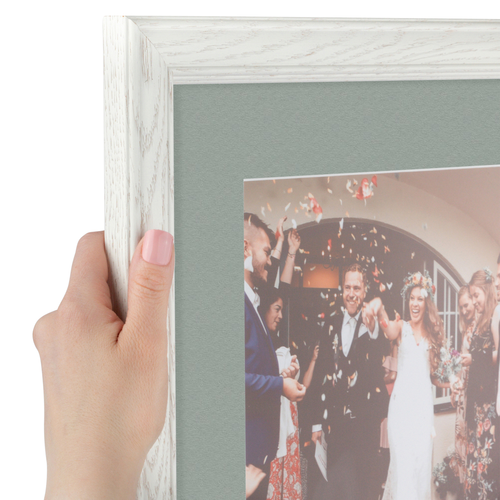 ArtToFrames Matted 12x14 White Picture Frame with 2" Mat, 8x10 Opening 4098