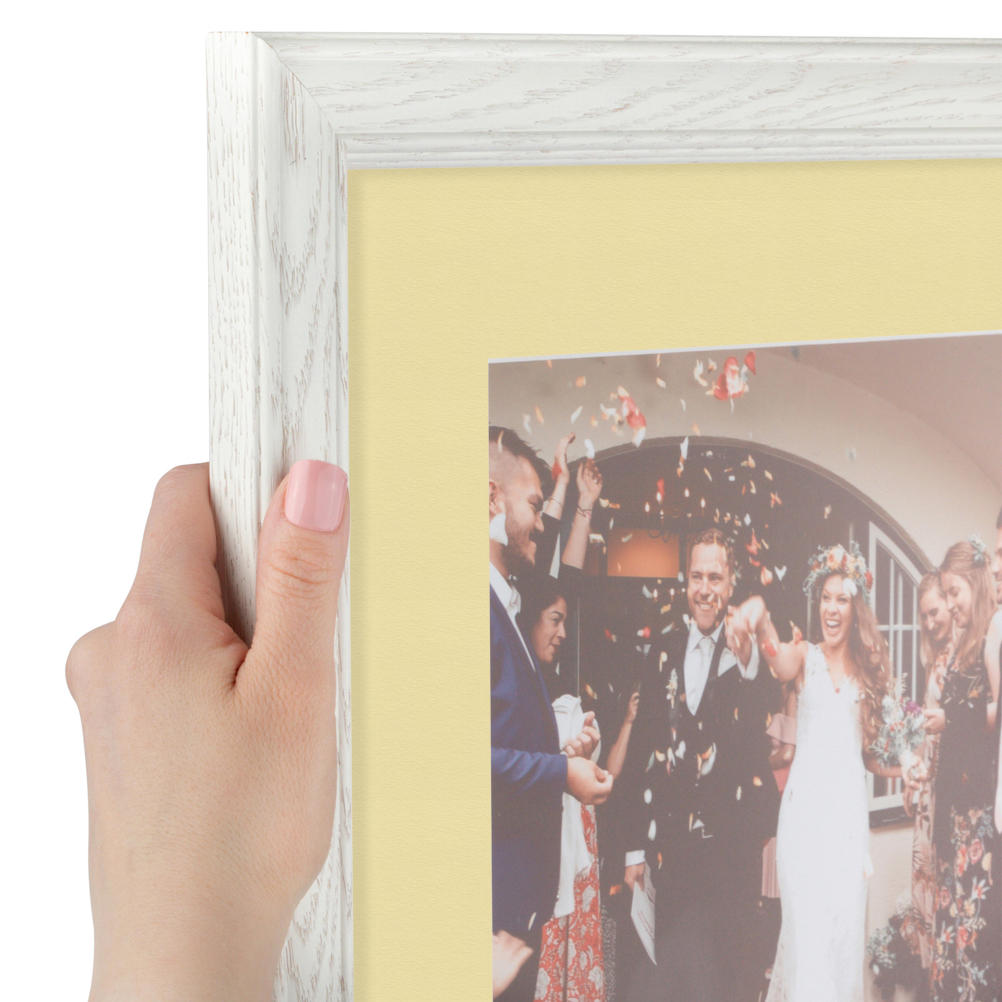 ArtToFrames Matted 9x9 White Picture Frame with 2" Mat, 5x5 Opening 4098