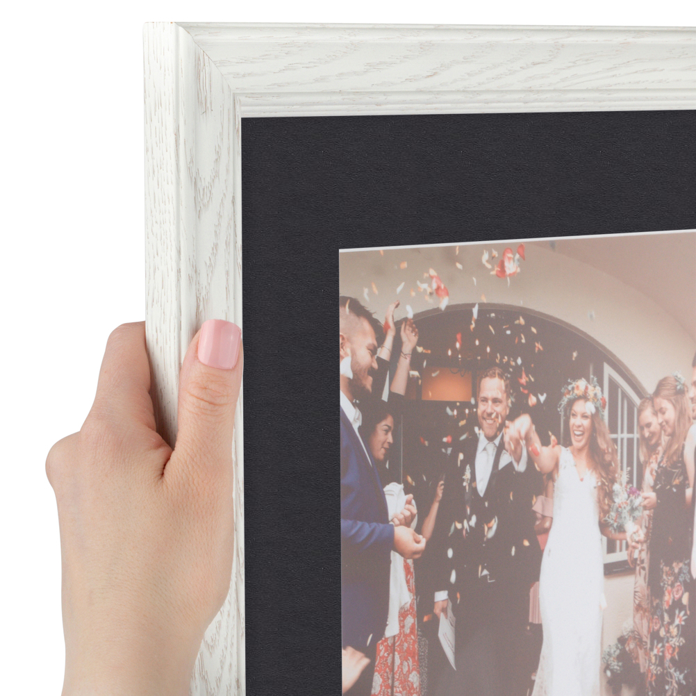 ArtToFrames Matted 8x10 White Picture Frame with 2" Mat, 4x6 Opening 4098