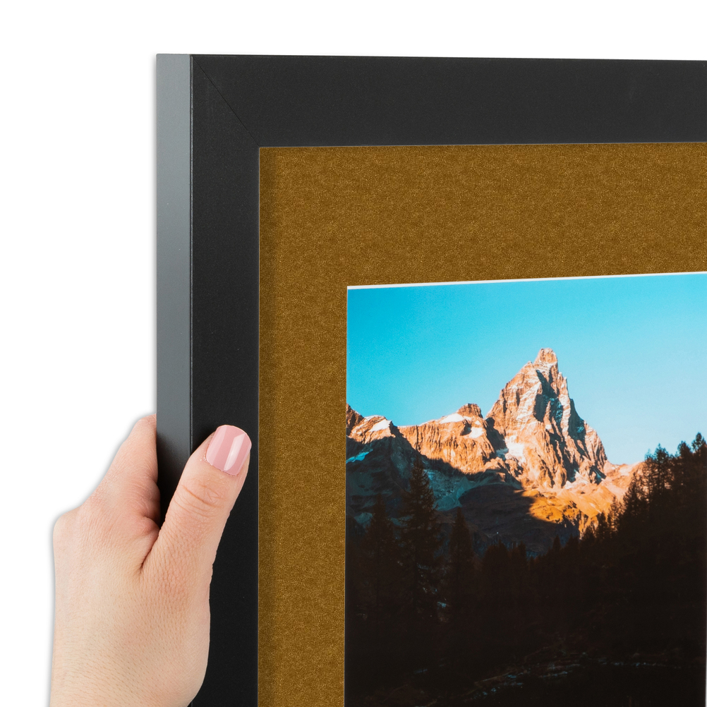 ArtToFrames Matted 10x12 Black Picture Frame with 2" Mat, 6x8 Opening 3926