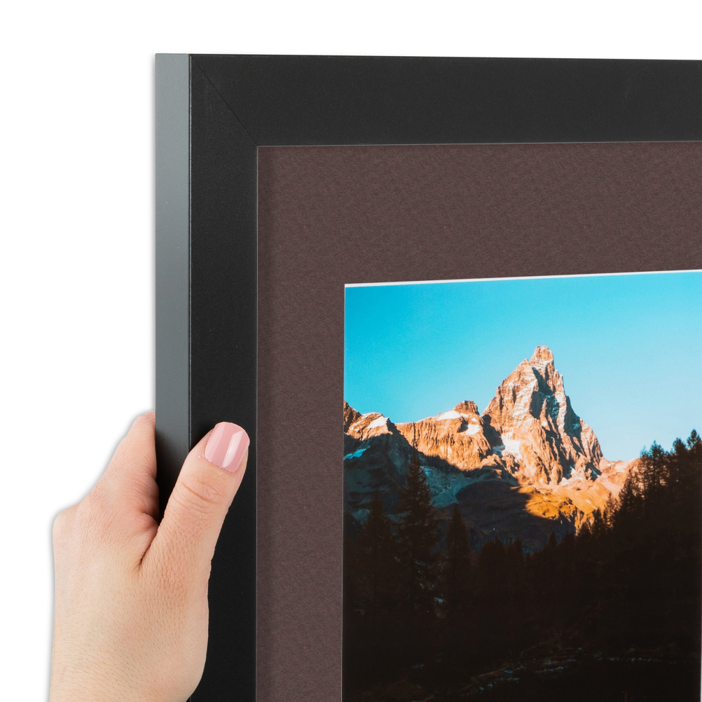 ArtToFrames Matted 10x12 Black Picture Frame with 2" Mat, 6x8 Opening 3926