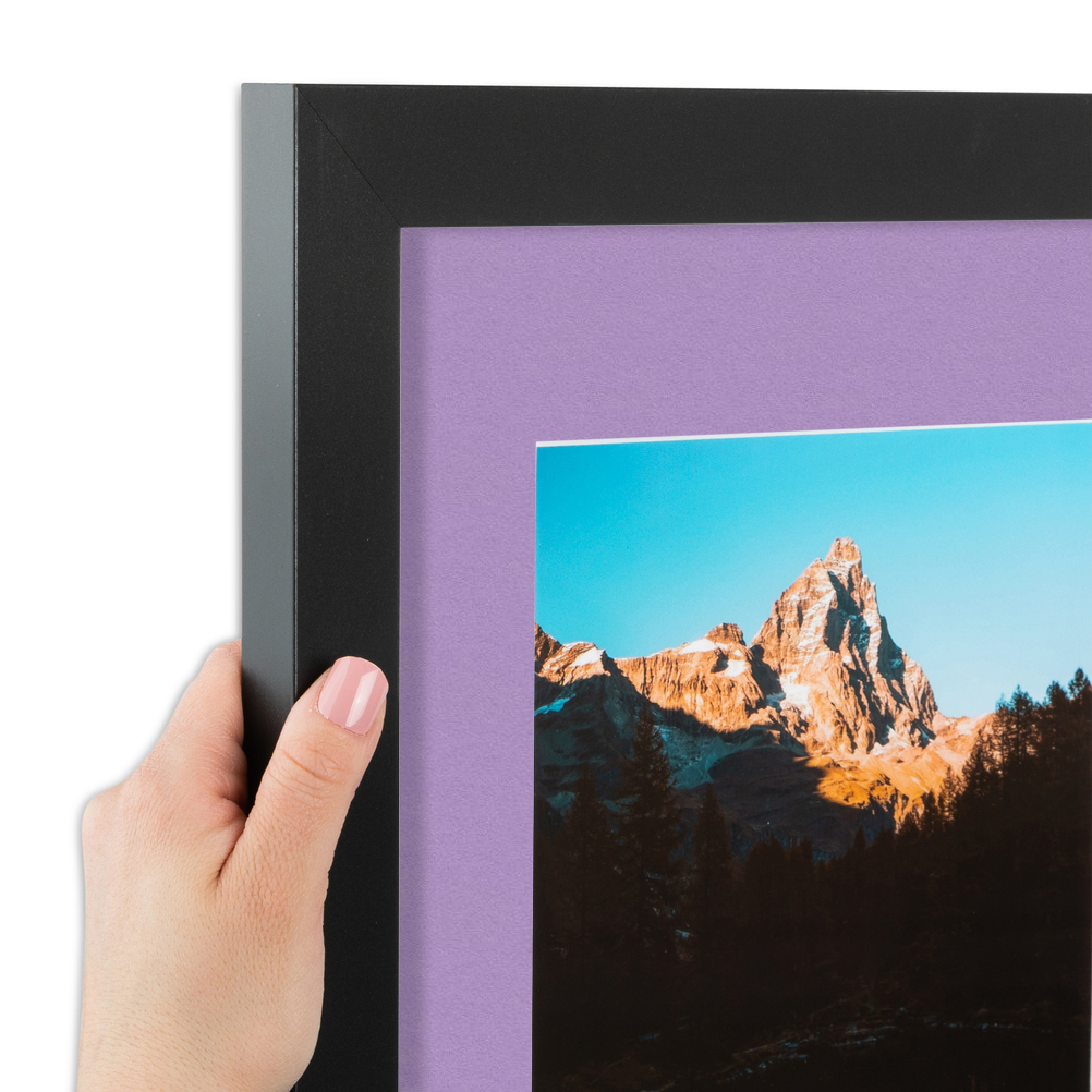 ArtToFrames Matted 10x12 Black Picture Frame with 2" Mat, 6x8 Opening 3926